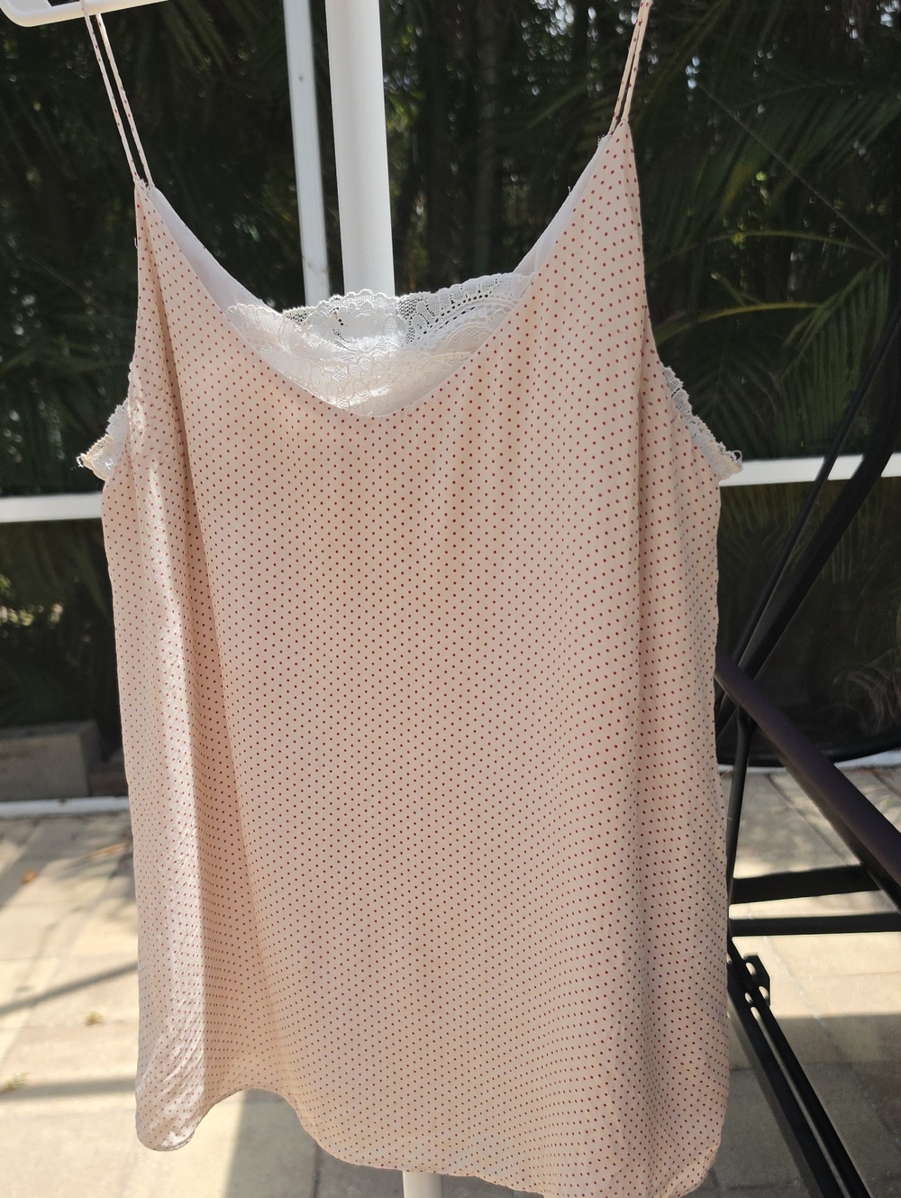 MASSIMO DUTTI Polka Dot Lace Camisole